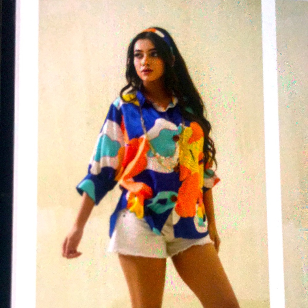 Satin shirt free size
